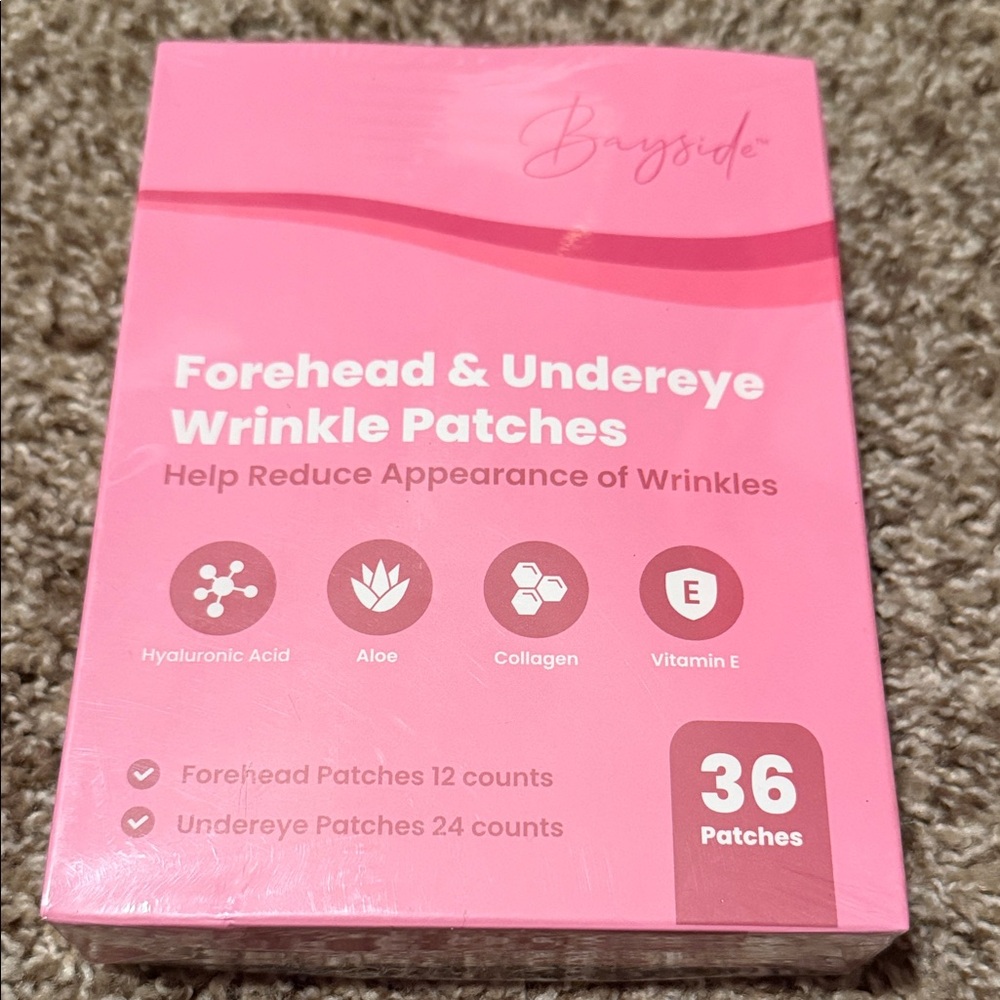 Bayside Forehead & Undereye Wrinkle Patches 36 Count - NWOT